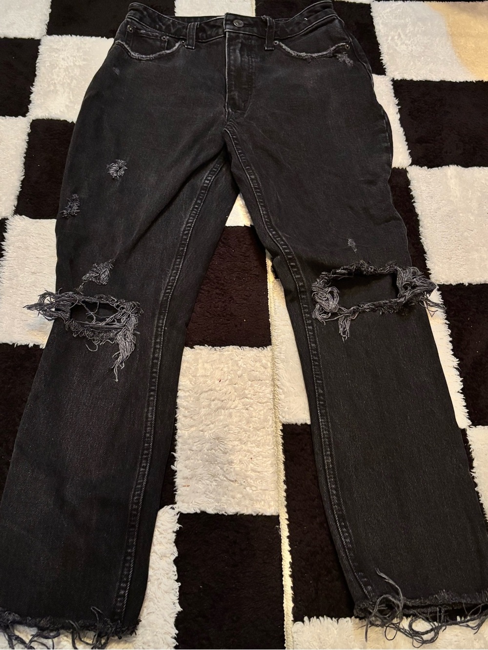 Abercrombie & Fitch Black Skinny High-Rise Jeans